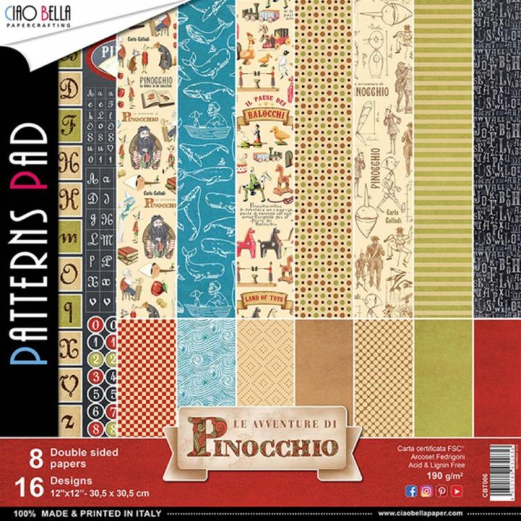 Ciao Bella 12x12 Patterns Pad Le Avventure di Pinocchio