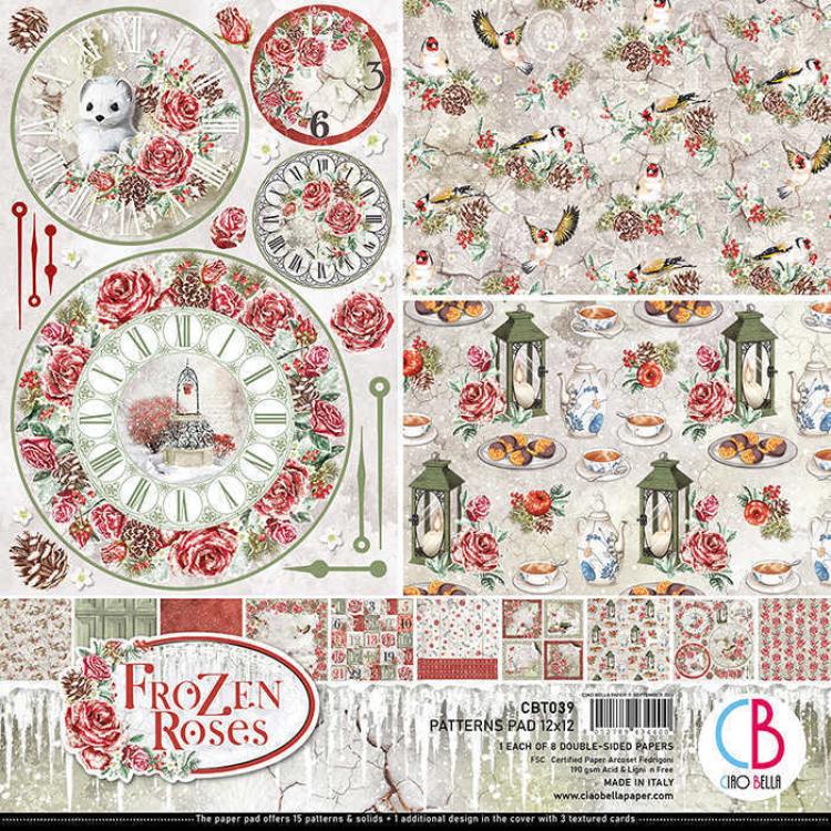 Ciao Bella 12x12 Patterns Pad Frozen Roses #CBT039