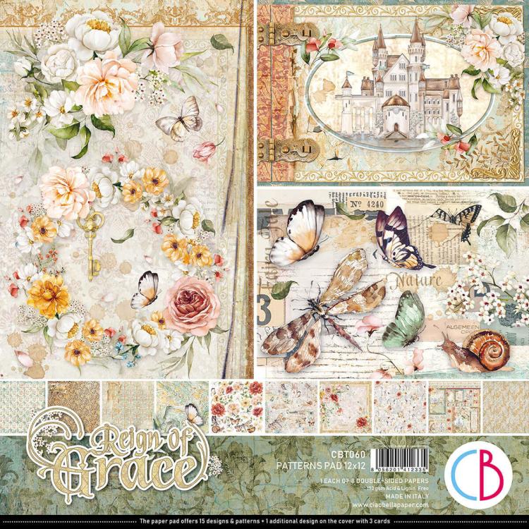 Ciao Bella 12x12 Patterns Pad Reign of Grace CBPT060