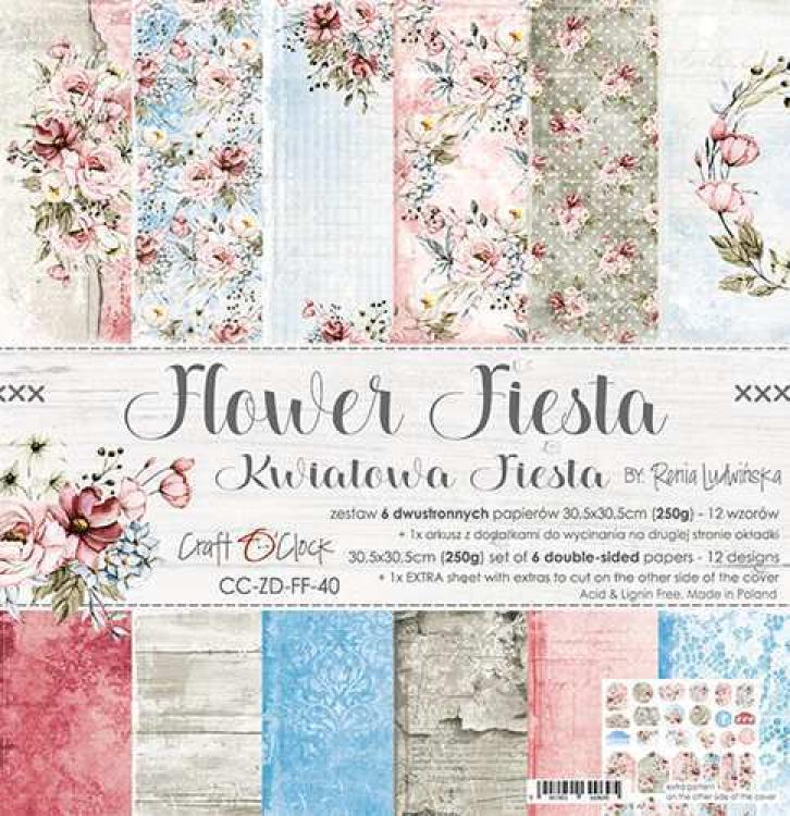 Craft O Clock 12x12 Paper Pad Flower Fiesta_eingestellt