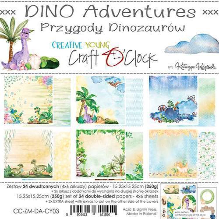 Craft O Clock 6x6 Paper Pad Dino Adventures