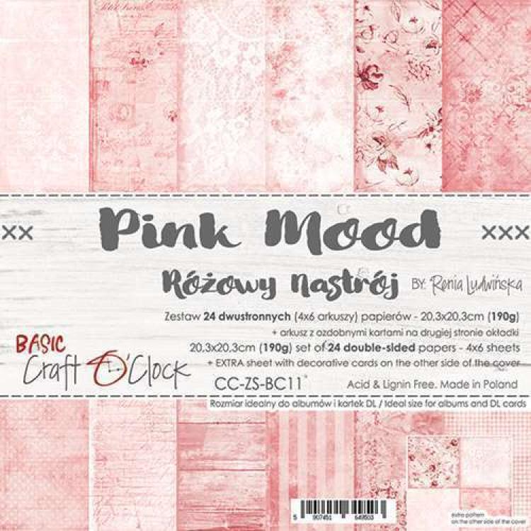 Craft O Clock 8x8 Paper Pad Basic Pink Mood #11