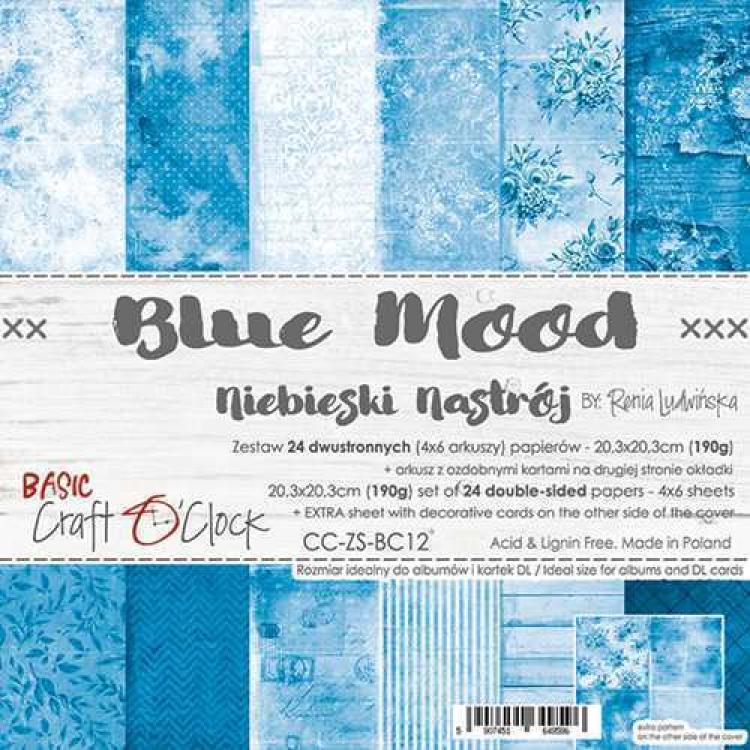 Craft O Clock 8x8 Paper Pad Basic Blue Mood #12