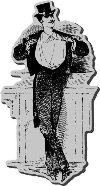 Stampendous Cling Stamp - Poised Gent