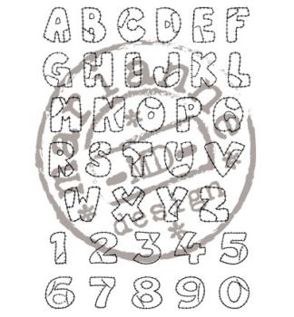 Marianne Design Clear Stamp Patchwork Alphabet