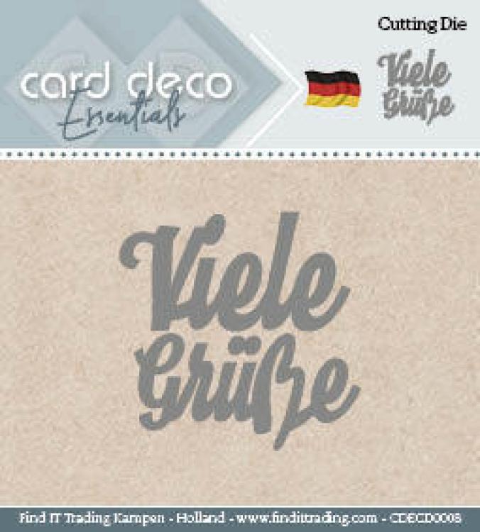 Card Deco Stanzschablone Viele Grüße #0008