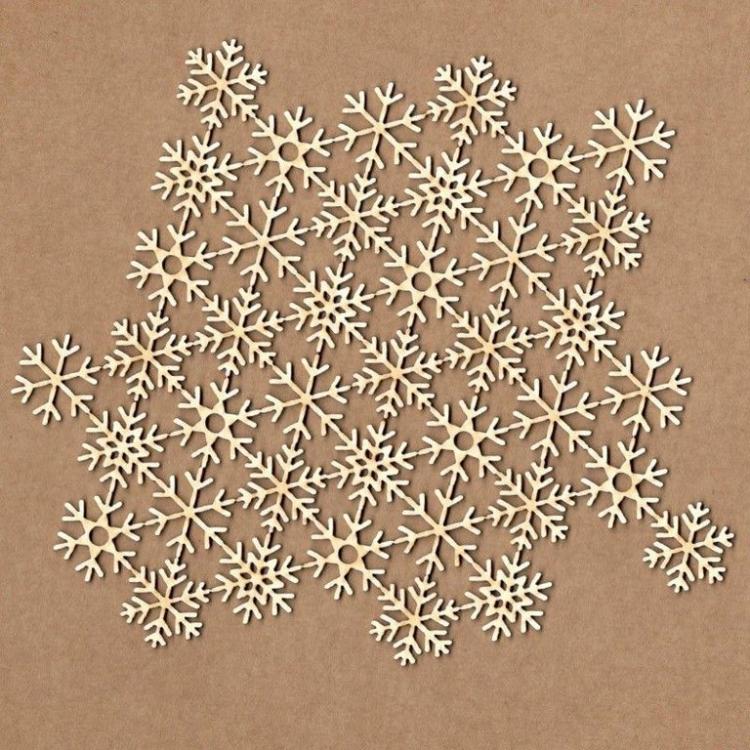 Chipboard Snowflakes Background #2271