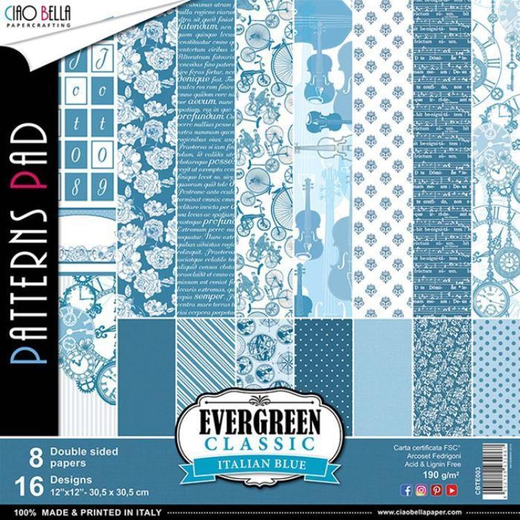 Ciao Bella 12x12 Evergreen Classic Italian Blue #CBTE003