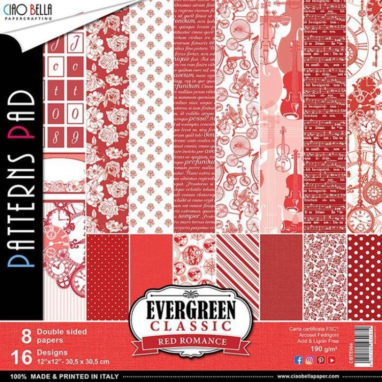 Ciao Bella 12x12 Evergreen Classic Red Romance #CBTE004