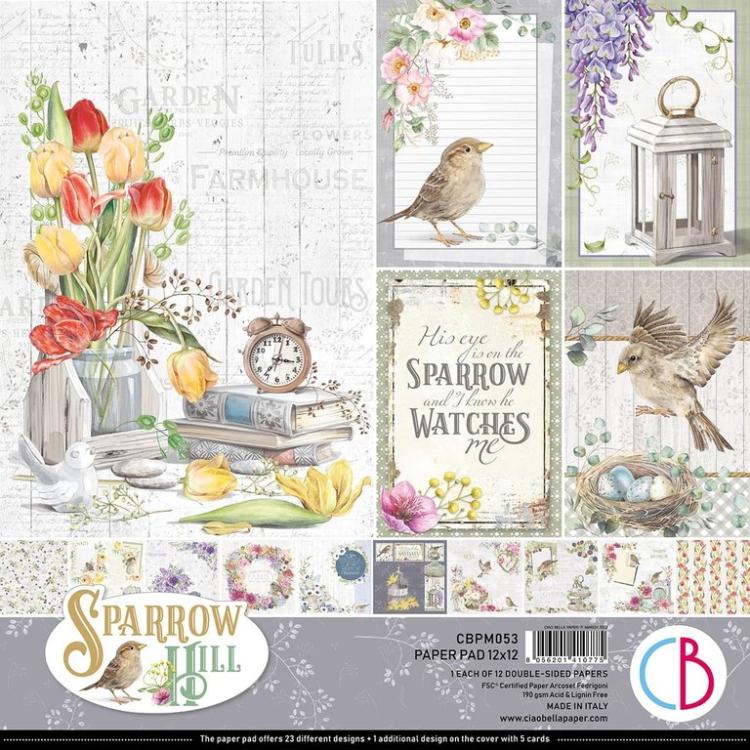 Ciao Bella 12x12 Paper Pad Sparrow Hill CBPM053