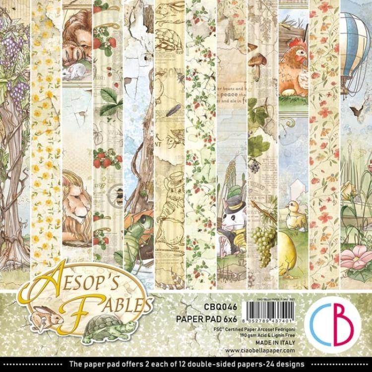 Ciao Bella 6x6 Paper Pad Aesop's Fables #CBQ046