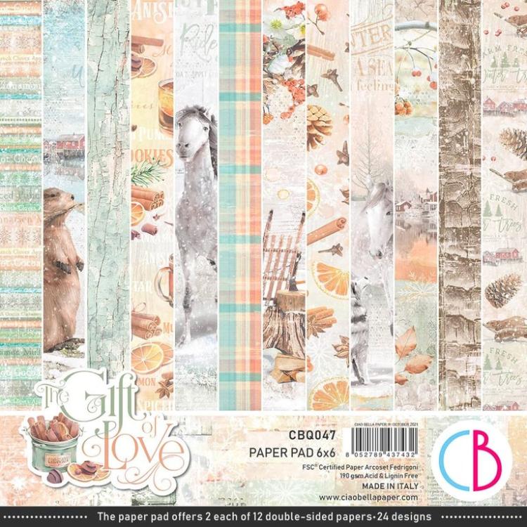 Ciao Bella 6x6 Paper Pad The Gift of Love #CBQ047