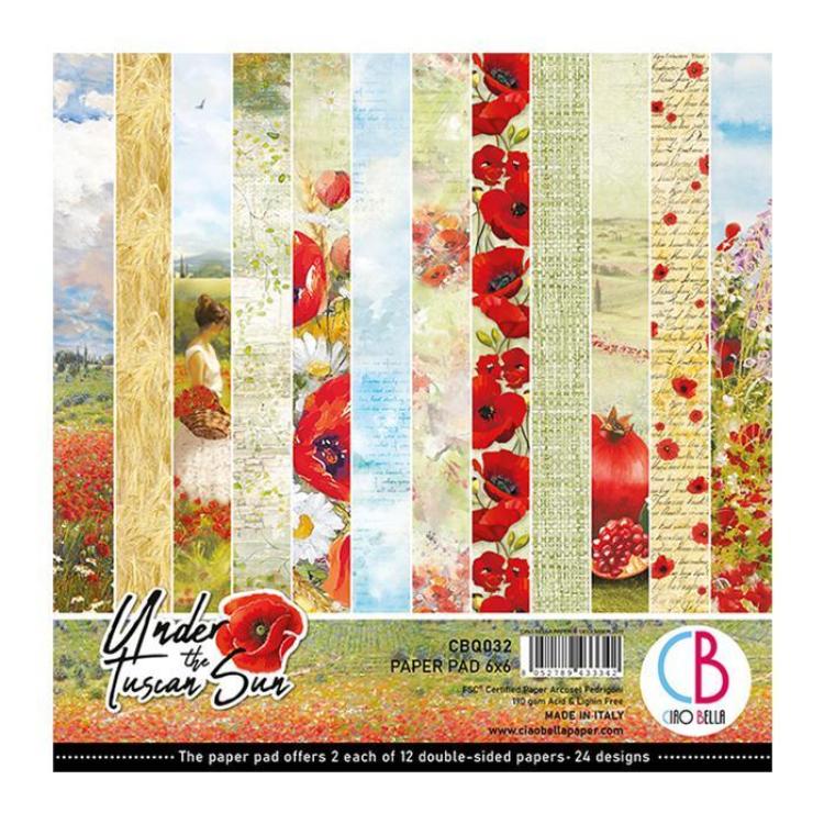 Ciao Bella 6x6 Paper Pad Under the Tuscan Sun #CBQ032
