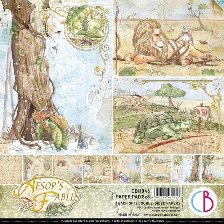 Ciao Bella 8x8 Paper Pad Aesop's Fables #CBH046