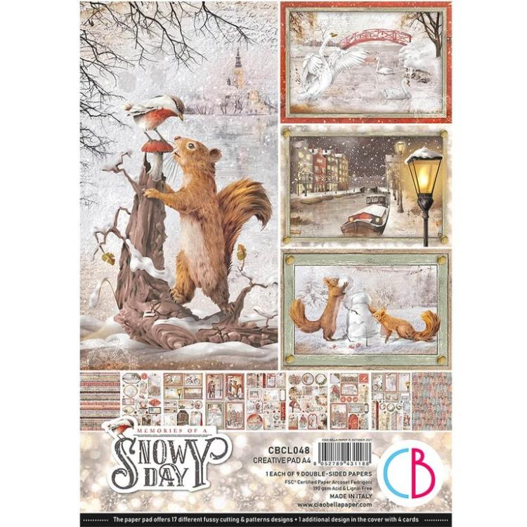 Ciao Bella A4 Creative Pad Memories of a Snowy Day CBCL048
