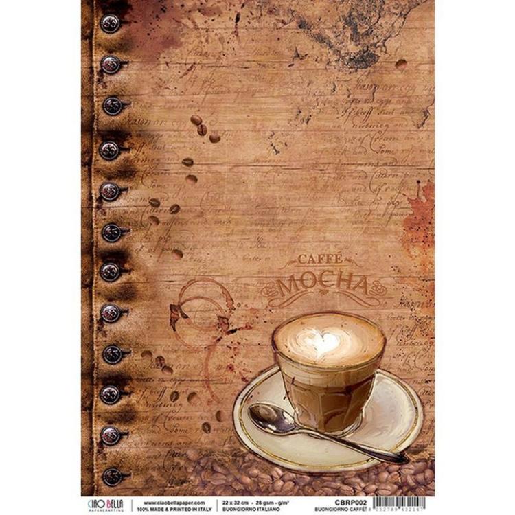 Ciao Bella A4 Rice Paper Buongiorno Caffe! #CBRP002