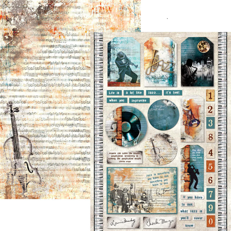 Ciao Bella Scrapbooking Creative Pad Jazz Club #CBCL014