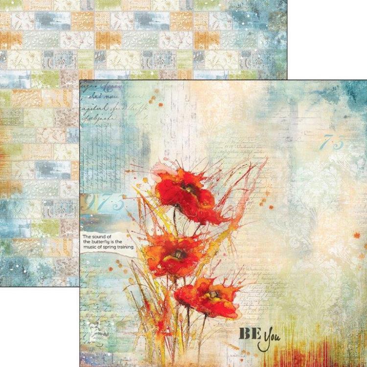 SALE Ciao Bella 12x12 Paper Sheet Poppie's Dance #CBS033 SET