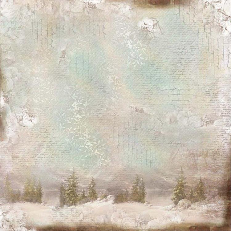 Ciao Bella Scrapbooking Paper Sheet When Snow Fall #CBSS055