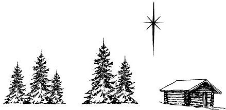 Claritystamp Clear Stamps Set Sprucescape And Cabin