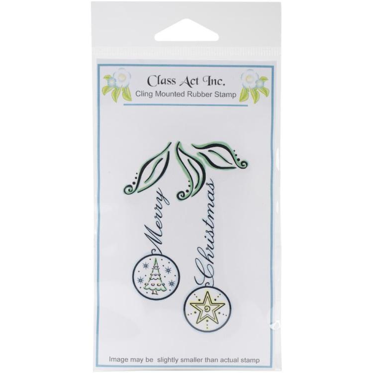 Class Act Inc. Cling Stamp Christmas Bulbs