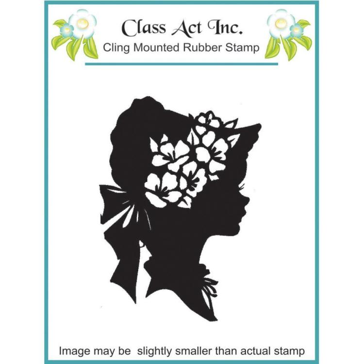 Class Act Inc. Cling Stamp Girl Bonnet