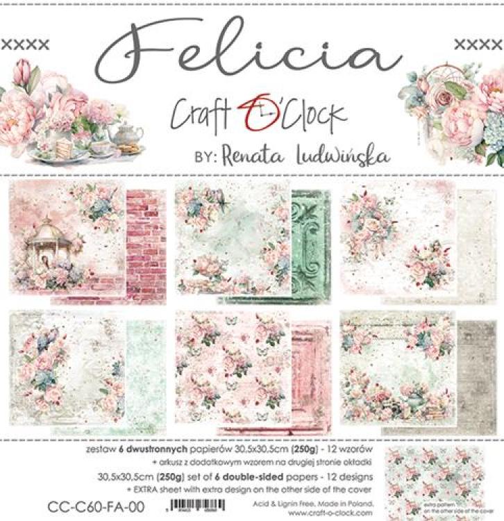 Craft O Clock 12x12 Paper Pad Felicia