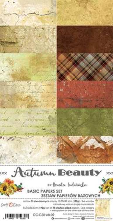 Craft O Clock 12x6 Basic Paper Set Autumn Beauty