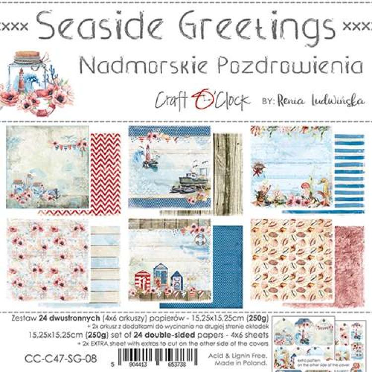 Craft O Clock 6x6 Paper Pad Seaside Greetings