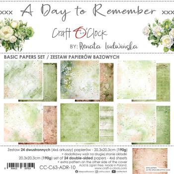 Craft O Clock A Day To Remember 8x8 BASIC Paper Pad