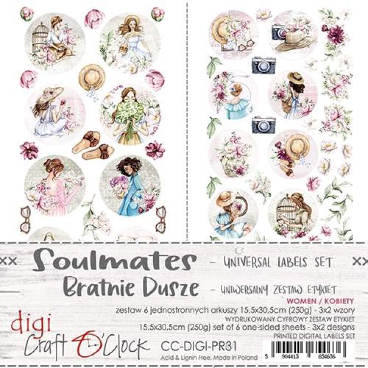 Craft O Clock Digi Label Universal Soulmates Women