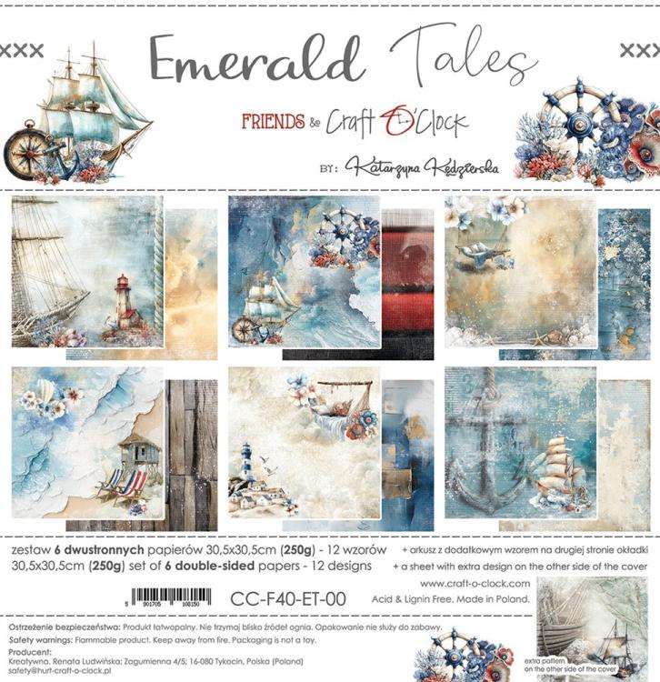Craft O Clock Emerald Tales 8x8 Paper Pad