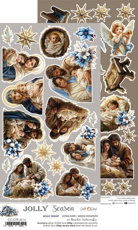 Craft O Clock Jolly Season Extras to Cut Holly Night