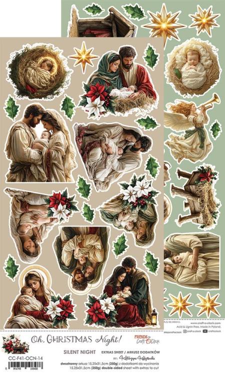 Craft O Clock Oh, Christmas Night Extras to Cut Silent Night
