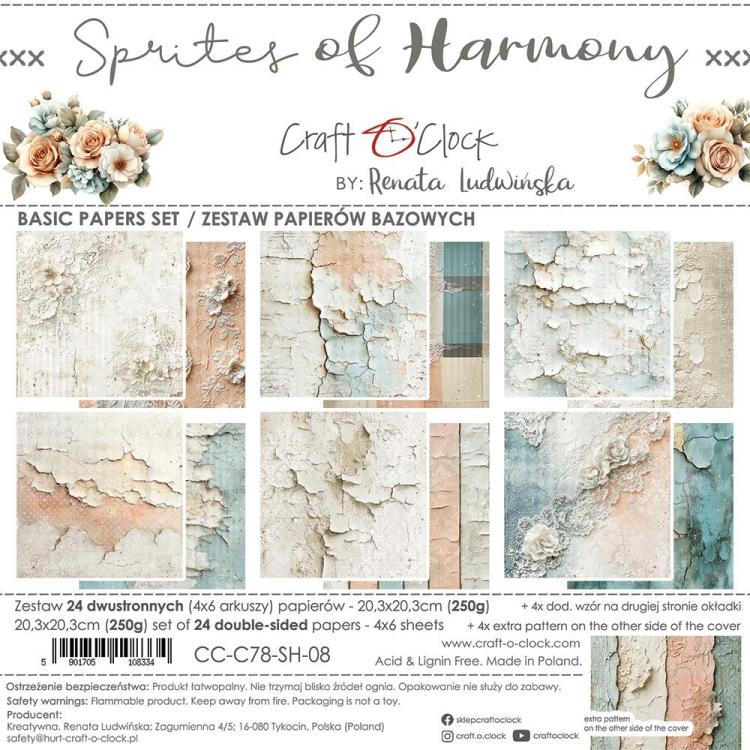 Craft O Clock Sprites Of Harmony 8x8 Paper Pad Basic