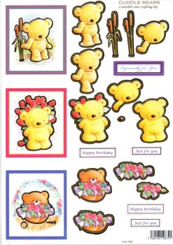 Craft UK A4 Sheet Cuddle Bears #733