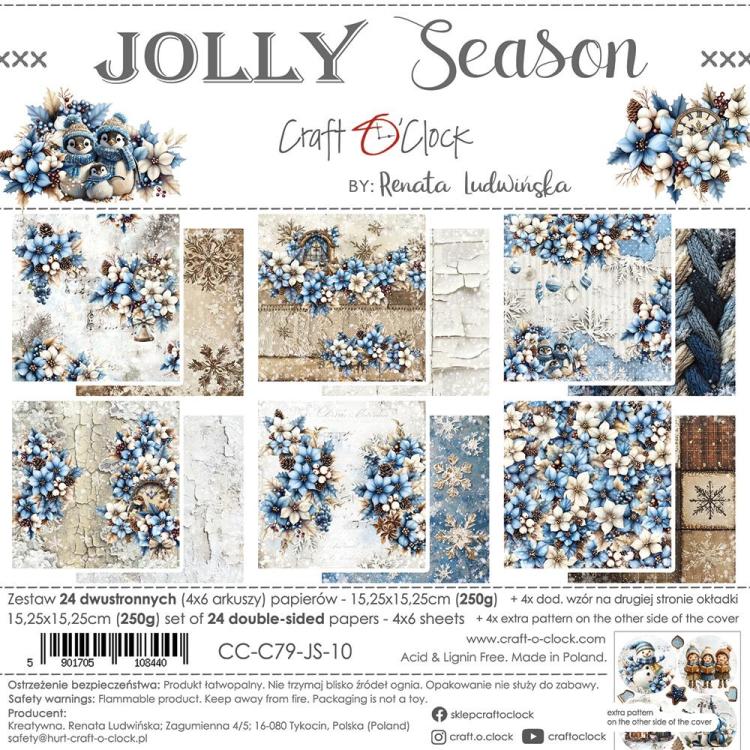 Craft o Clock Jolly Season 6x6 Paper Pad