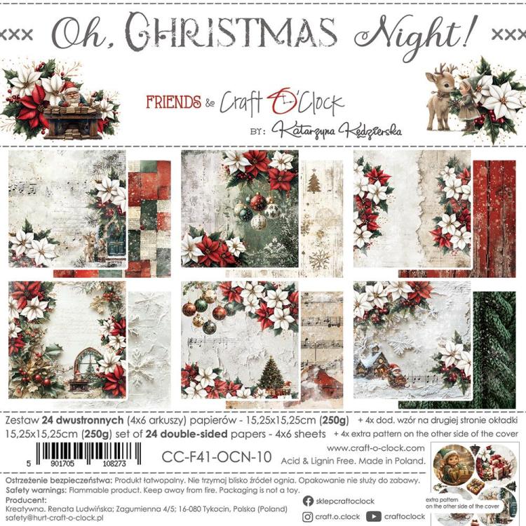 Craft o Clock Oh, Christmas Night 6x6 Paper Pad