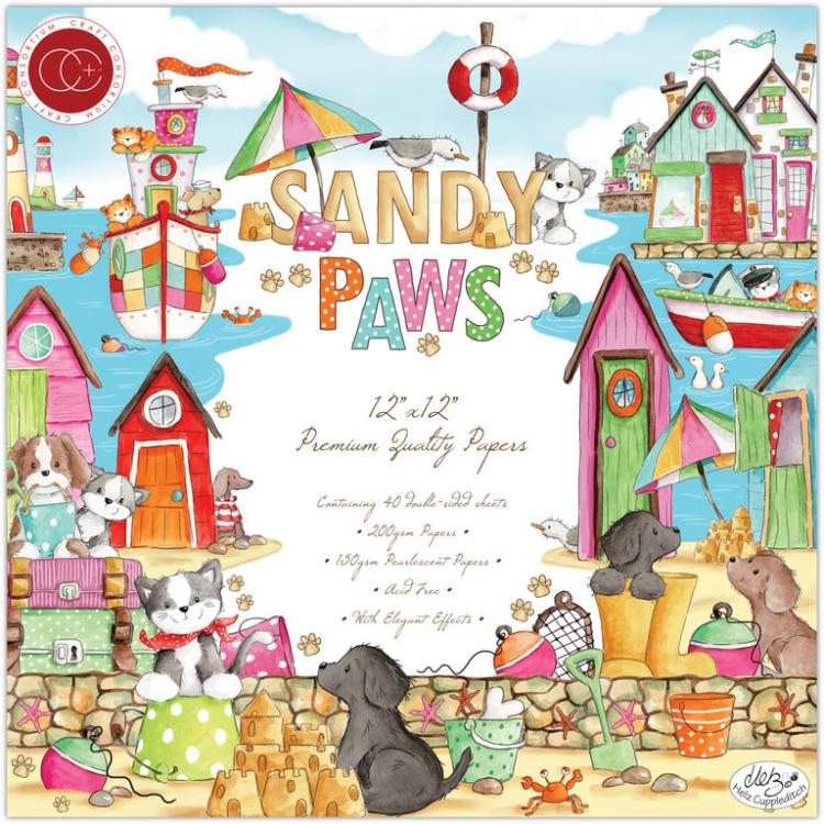 Craft Consortium 12x12 Paper Pad Sandy Paws #028