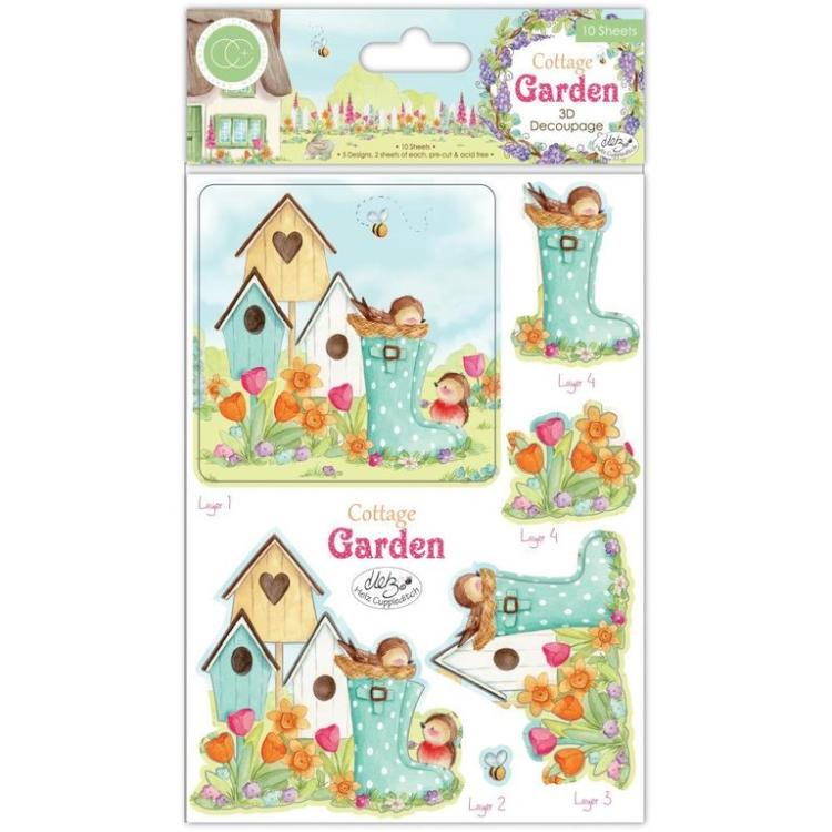 Craft Consortium Cottage Garden 3D Decoupage Set