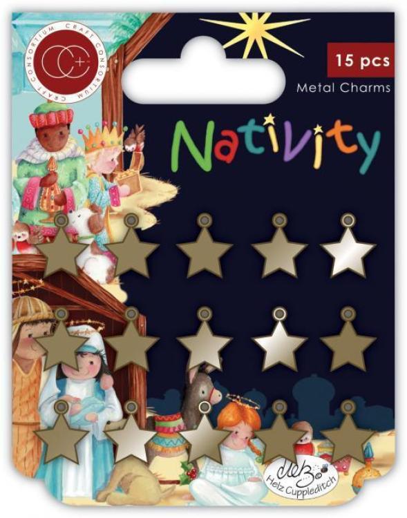 Craft Consortium Metal Charms Nativity Stars