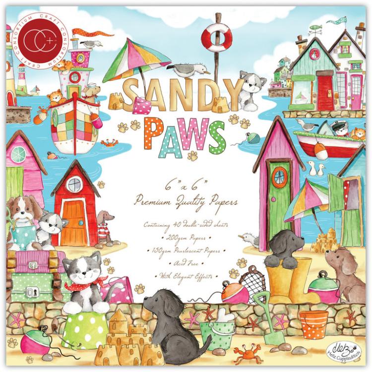 Craft Consortium 6x6 Paper Pad Sandy Paws #28B