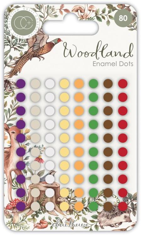 Craft Consortium Woodland Adhesive Enamel Dots