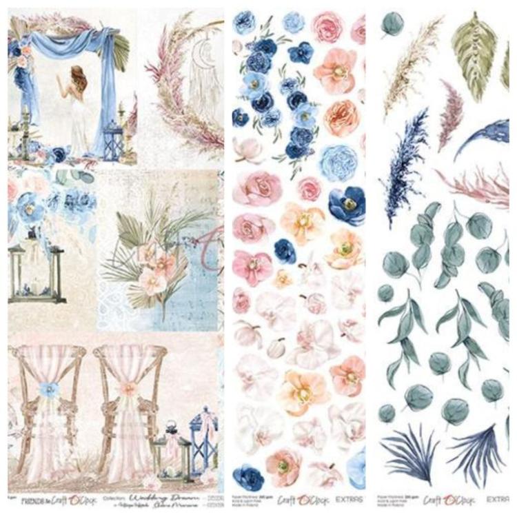 SALE Craft O Clock 12x12 Extras to cut Set Wedding Dream