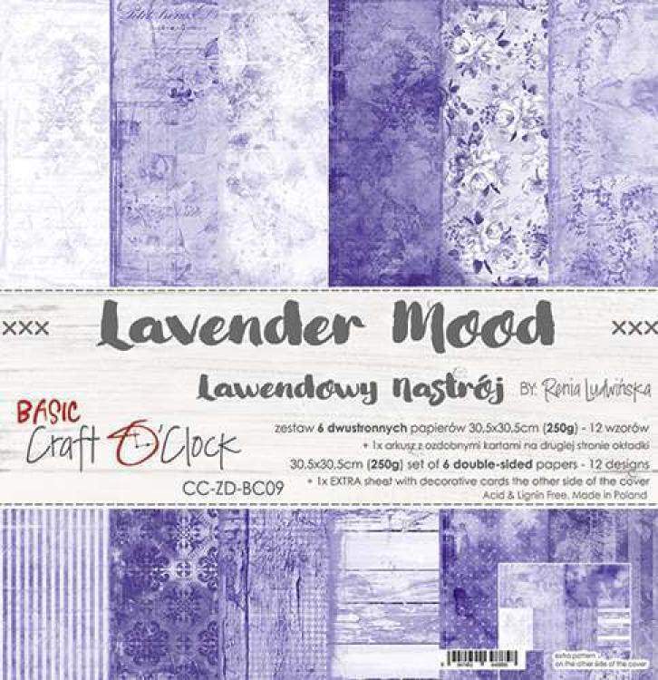 Craft O Clock 12x12 Paper Pad Basic Lavander Mood