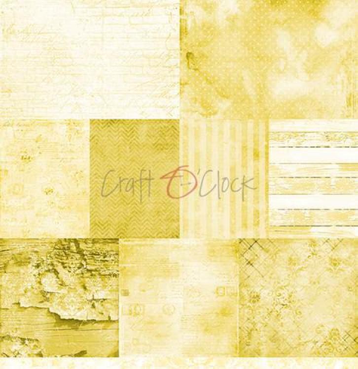 Craft O Clock 12x12 Paper Pad Basic Yellow Mood