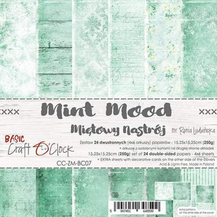 Craft O Clock 6x6 Paper Pad Basic Mint Mood #07