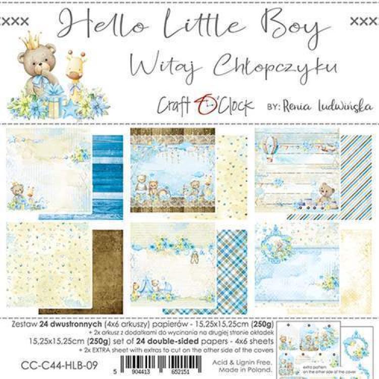 Craft O Clock 6x6 Paper Pad Hello Little Boy