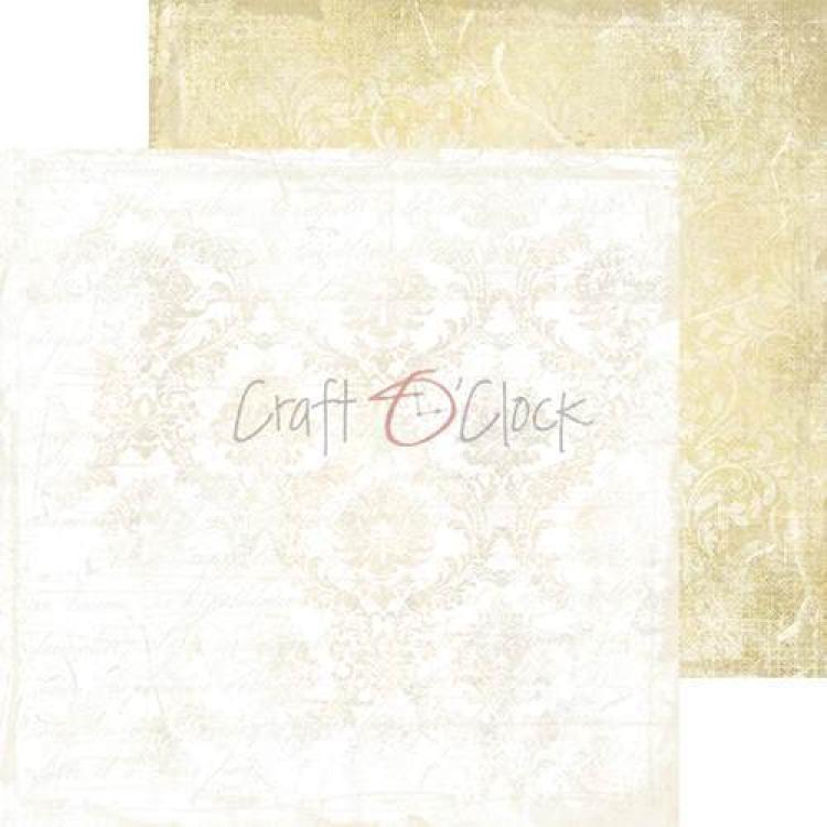 Craft O Clock 12x12 Paper Pad Basic White Beige Mood #04