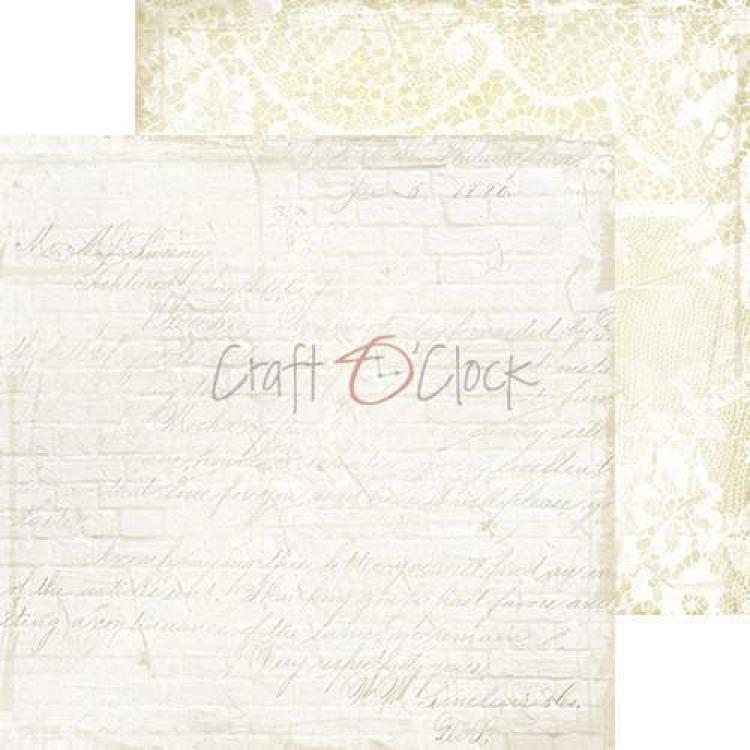 Craft O Clock 12x12 Paper Pad Basic White Beige Mood #04